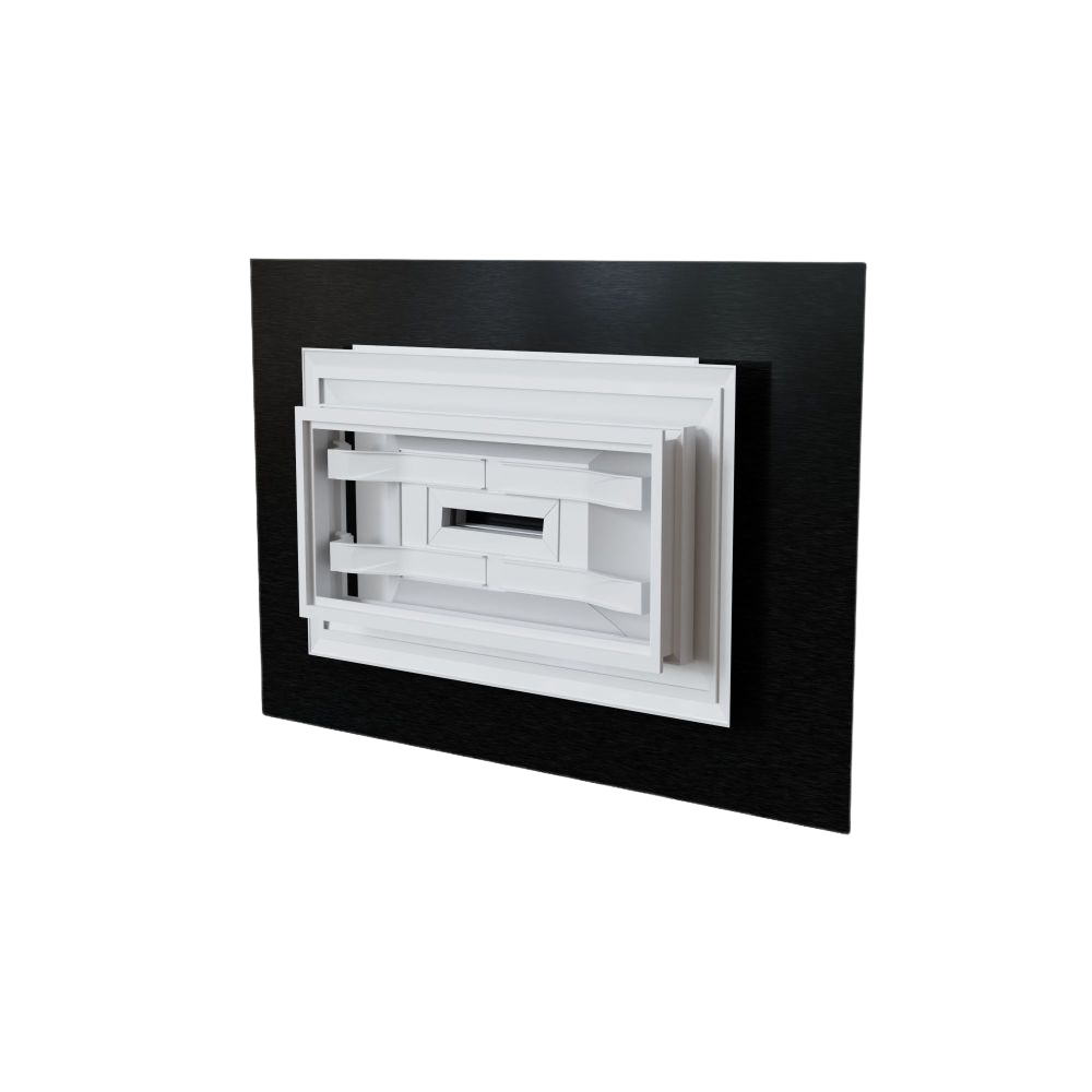 Baillindustrie - Grille soufflage Confort Black - Photo produit DIF300X150 BLACK vue arrière